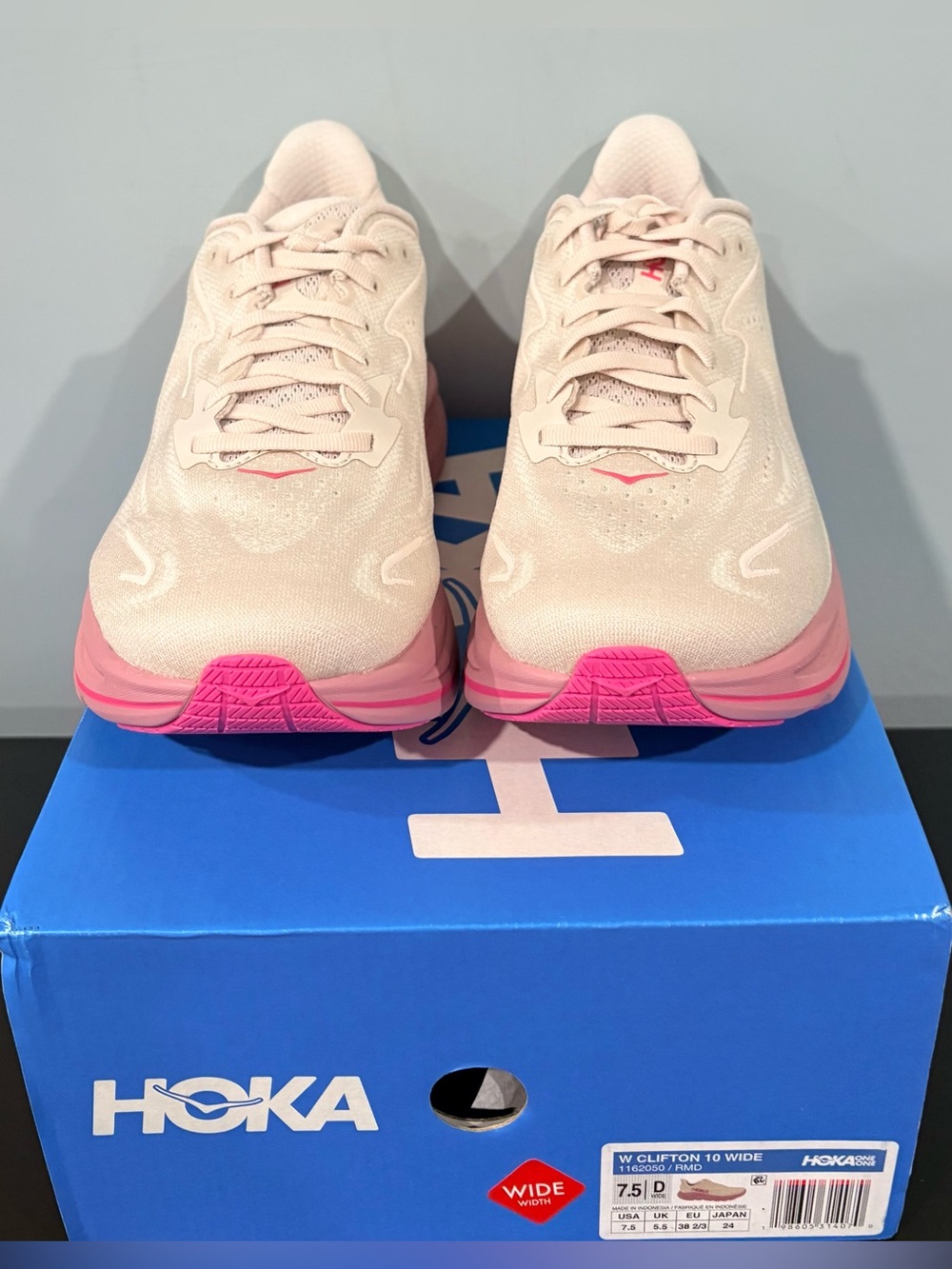 Hoka Clifton 10 | color: Rose Cream / Dried Rose | size: 7.5 wide - Picture 2 of 6